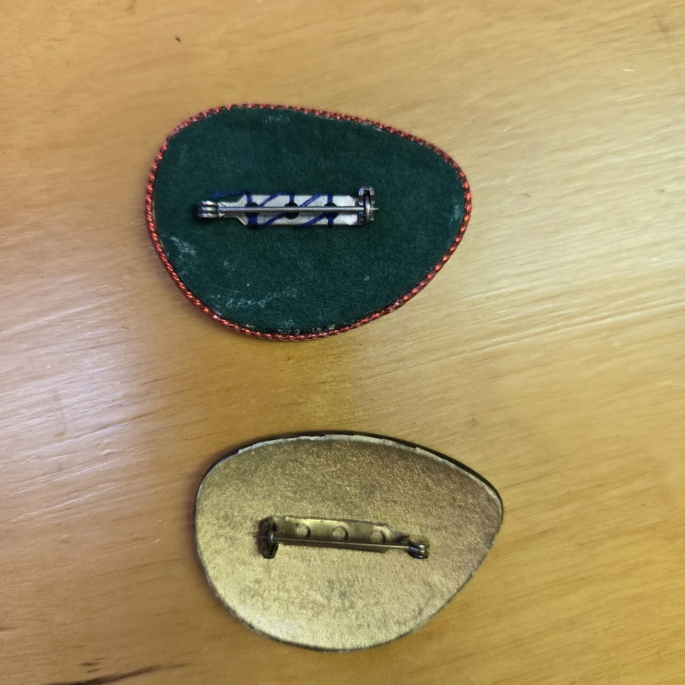 Vintage Brooches in eyeglass lenses